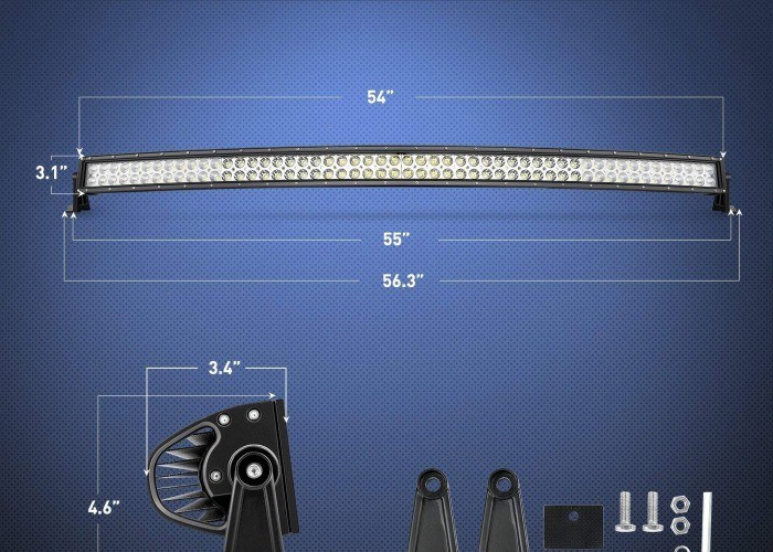 Side Mounting Auto LED Light Bar High Power 312W IP67 Waterproof