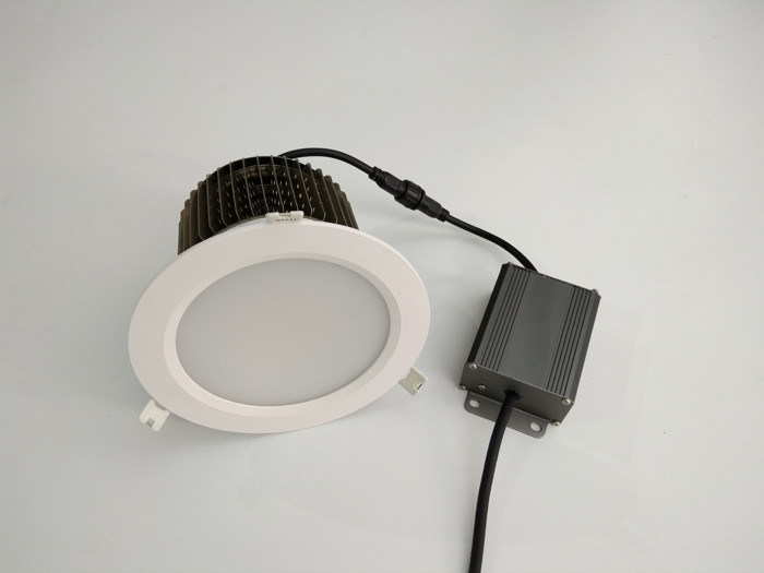 High Power LED Recessed Downlights Fins Aluminum Cooling For Indoor Hall / Conference Room